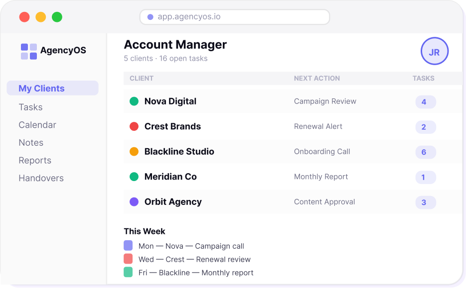account manager workspace