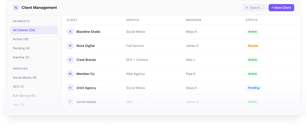 client management